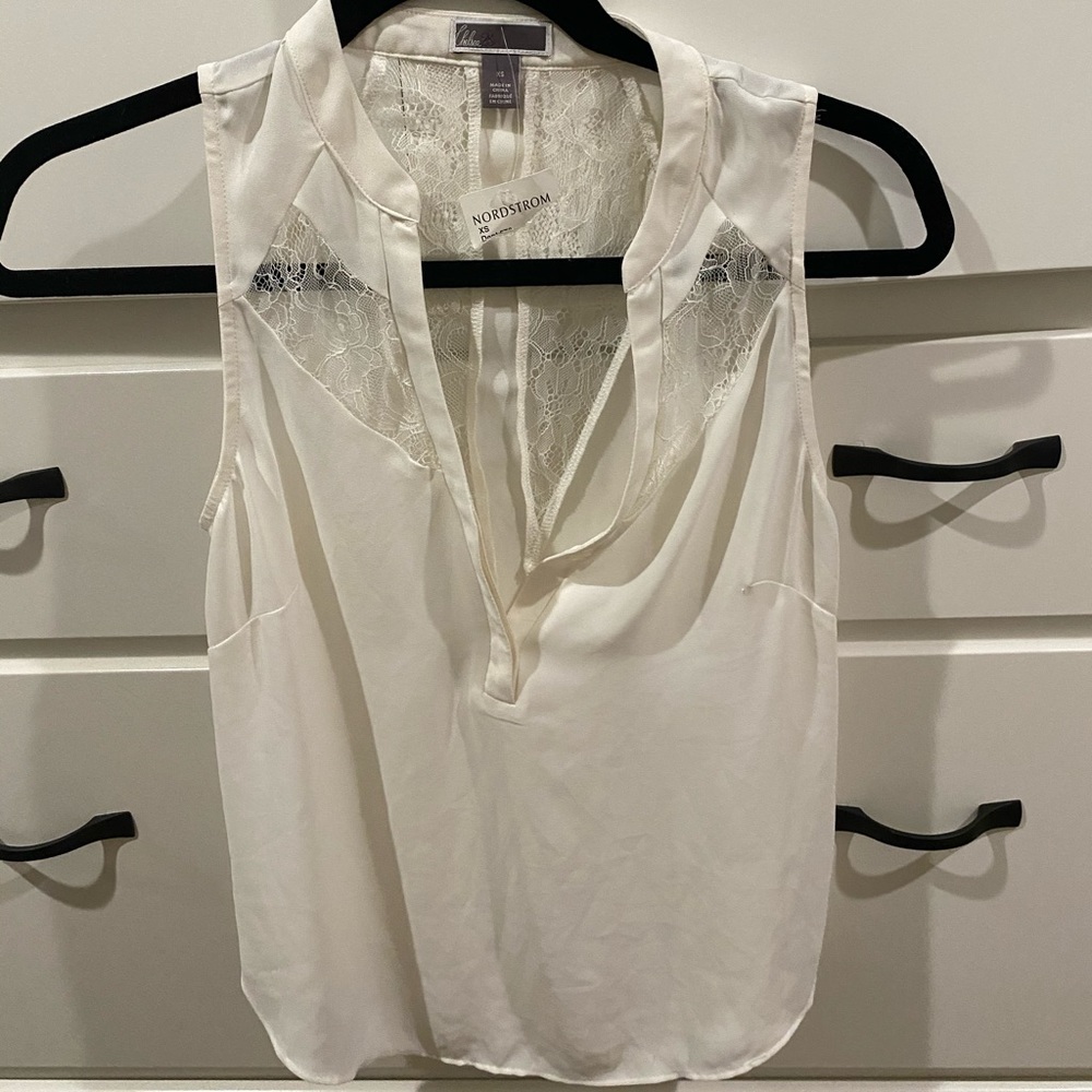 Chelsea brand crop tank in white